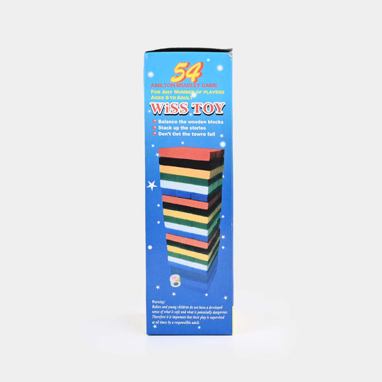 Educational Game Wooden Jenga Wiss Toy for Kids | Large