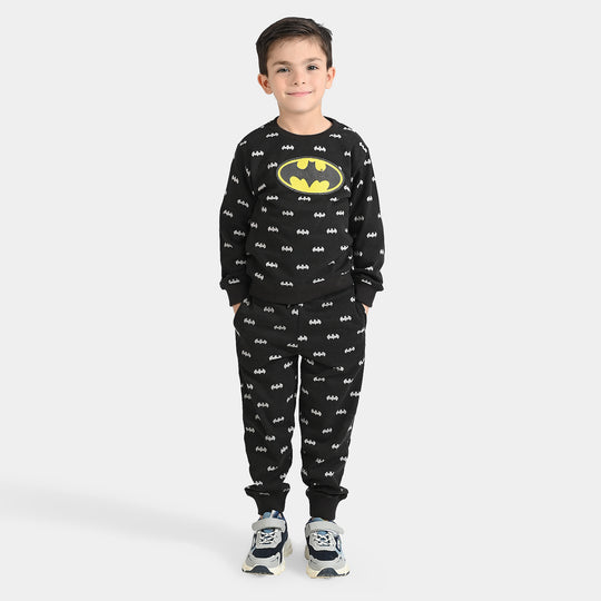 Boys Cotton Terry 2 Piece Suit -Jet Black