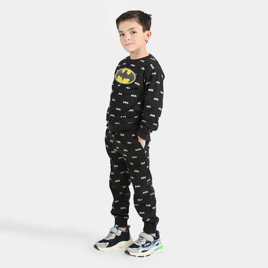 Boys Cotton Terry 2 Piece Suit -Jet Black