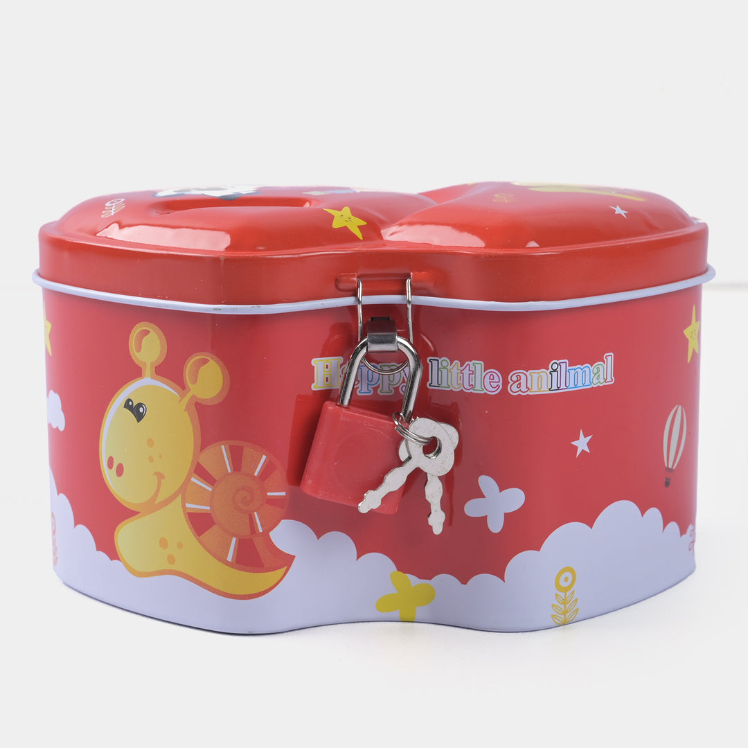 Metal Coin/Money With Lock Box For Kids