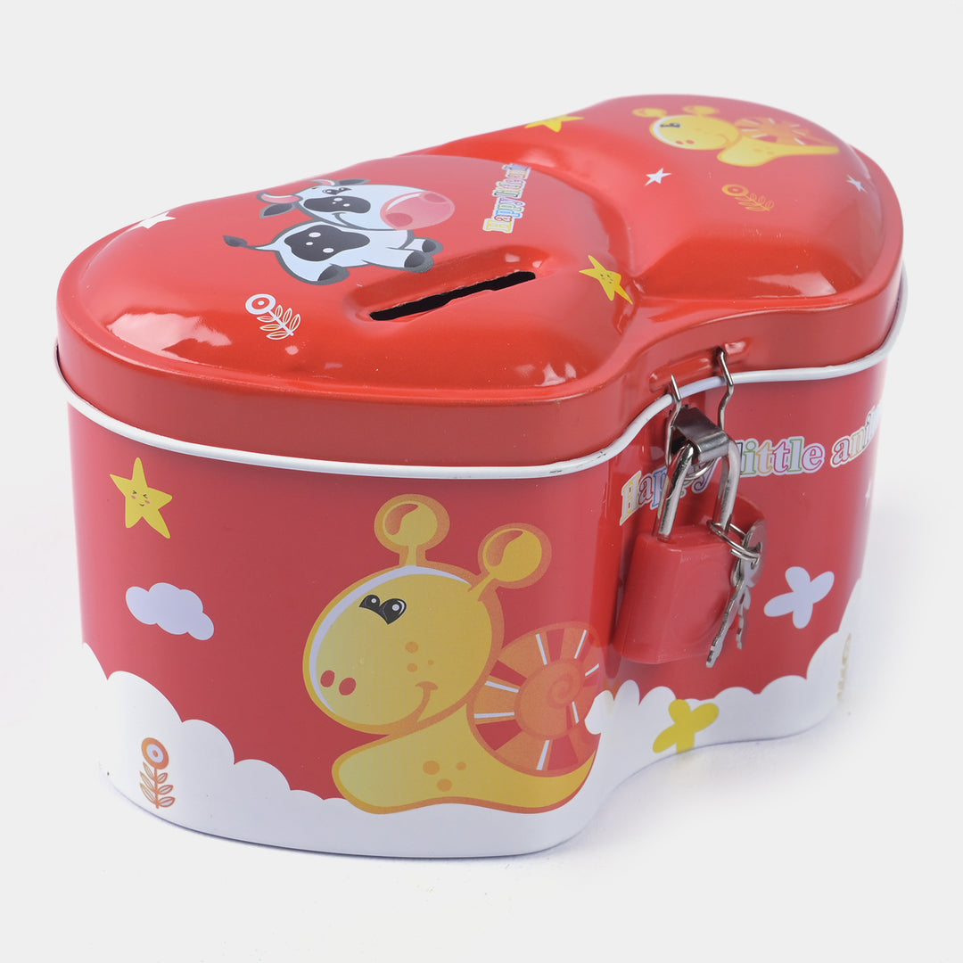 Metal Coin/Money With Lock Box For Kids