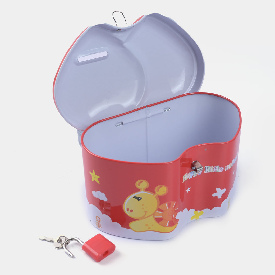 Metal Coin/Money With Lock Box For Kids