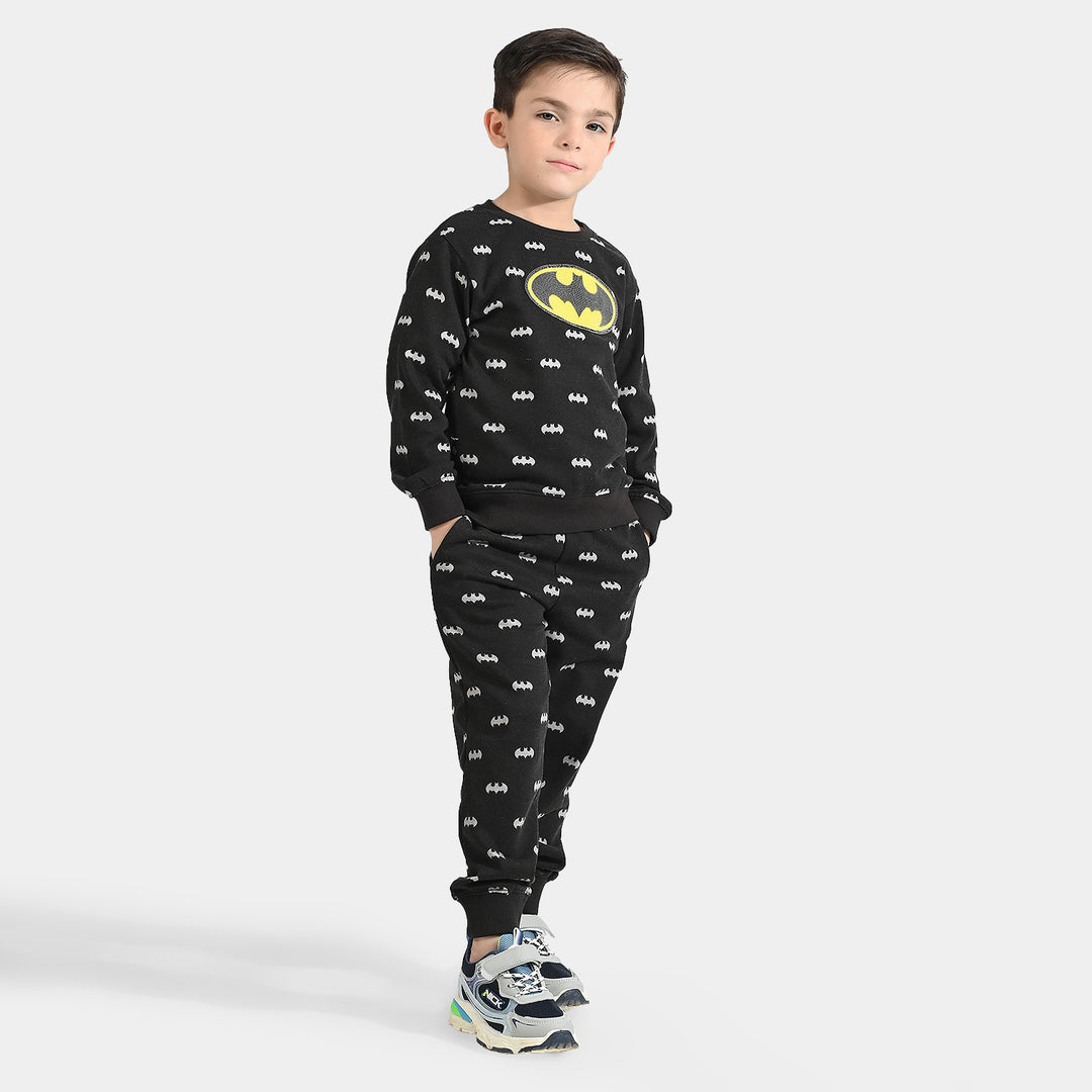 Boys Cotton Terry 2 Piece Suit -Jet Black