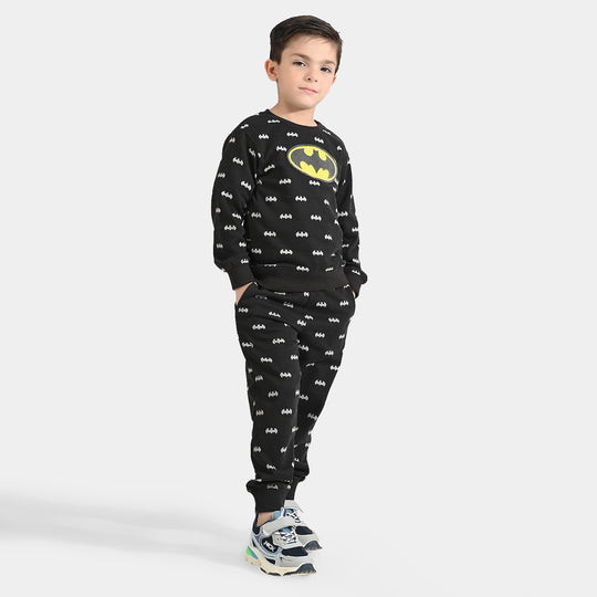 Boys Cotton Terry 2 Piece Suit -Jet Black