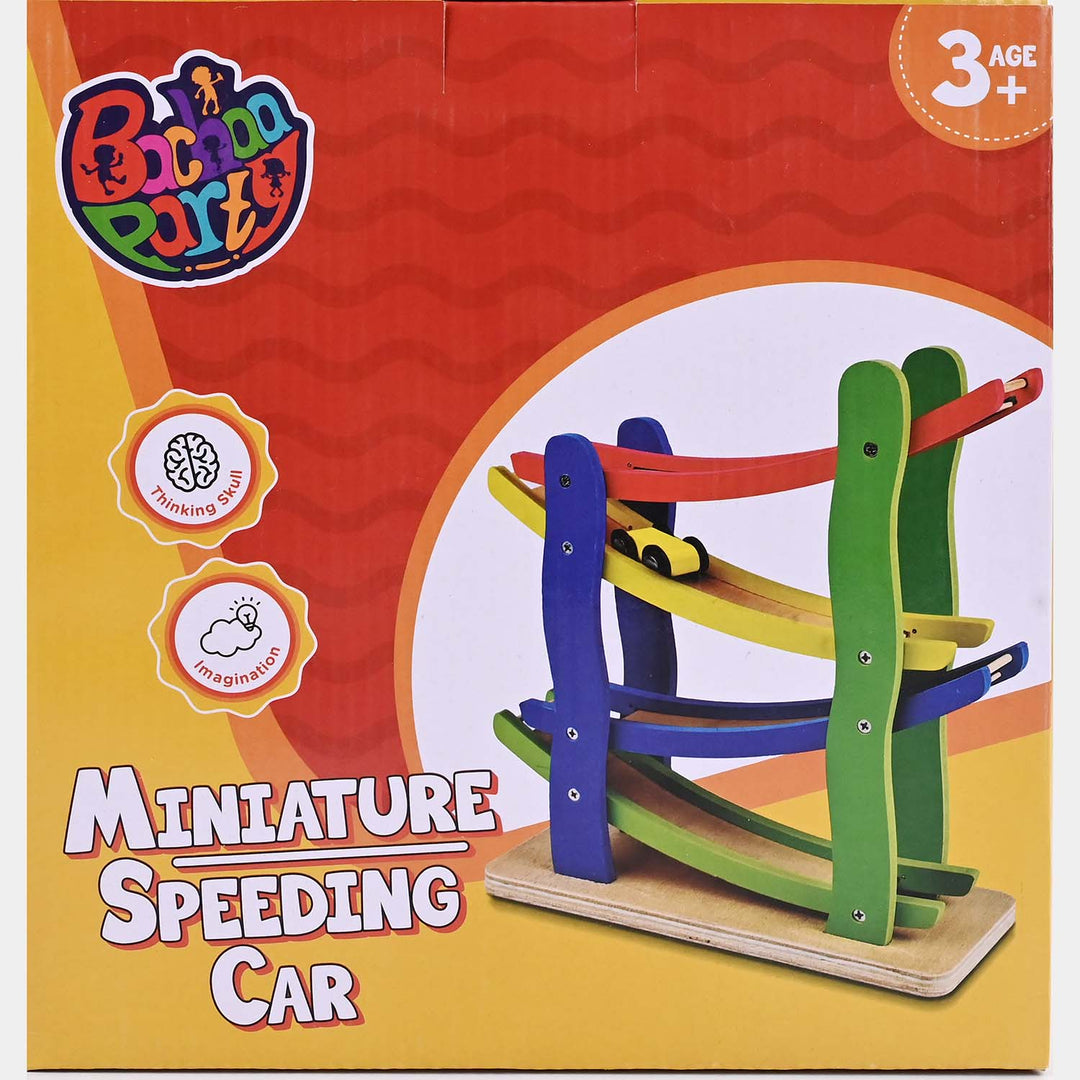 Wooden Zig-Zag Car Ramp Racer for Kids