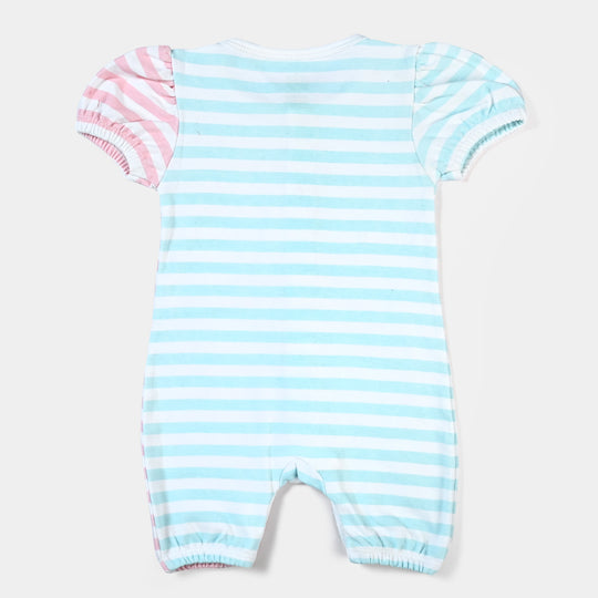 Infant Girls Cotton Knitted Romper Cookie Monster-White