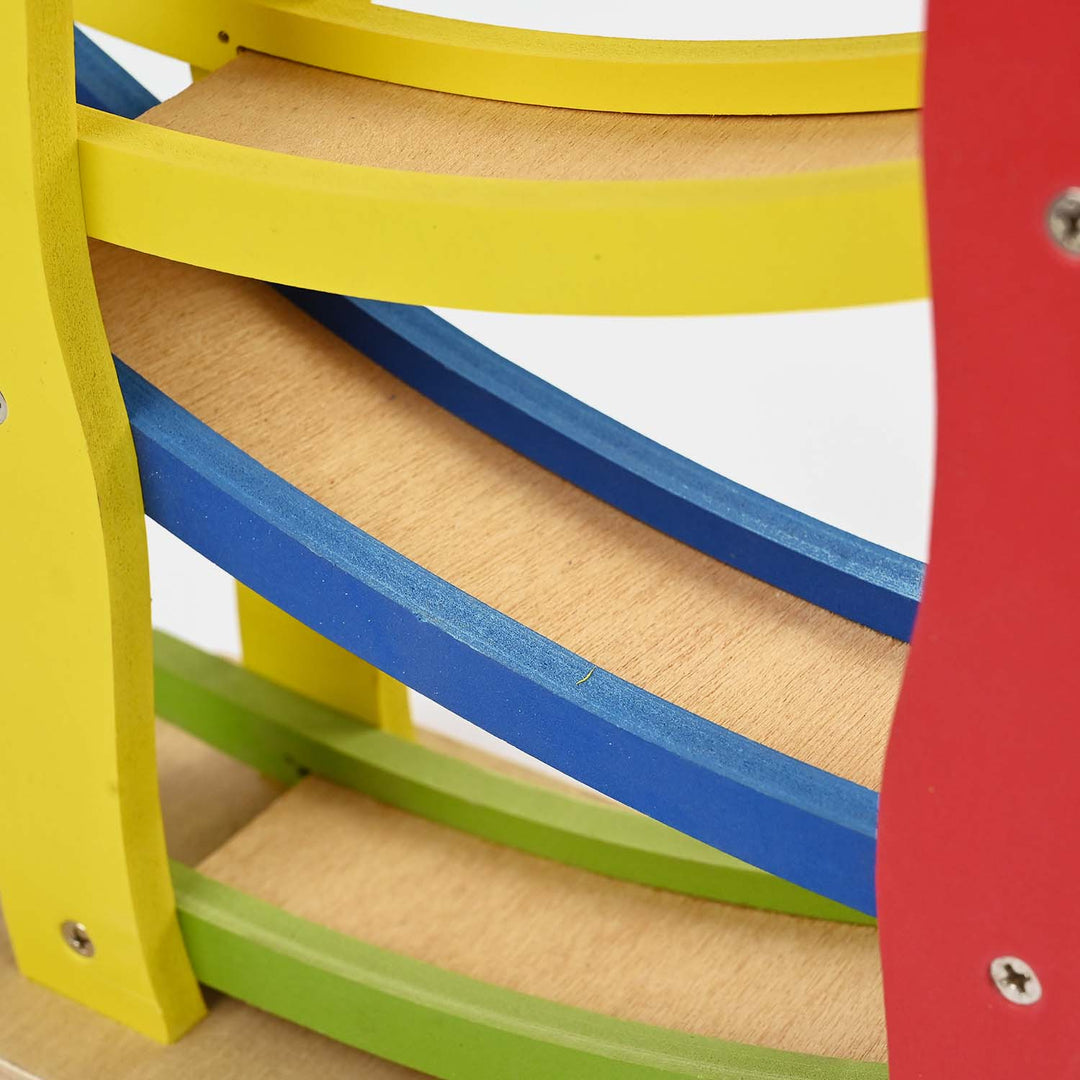 Wooden Zig-Zag Car Ramp Racer for Kids