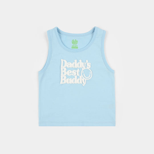 Infant Boys Jersey/Terry Sando (Daddy’s Best Buddy) - Light Blue
