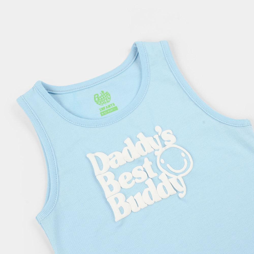 Infant Boys Jersey/Terry Sando (Daddy’s Best Buddy) - Light Blue