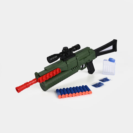 Eva Soft Dart & Gel Ball Blaster Toy For Kids