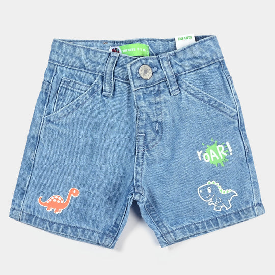 Infant Boys Denim Short Dino-LIGHT BLUE