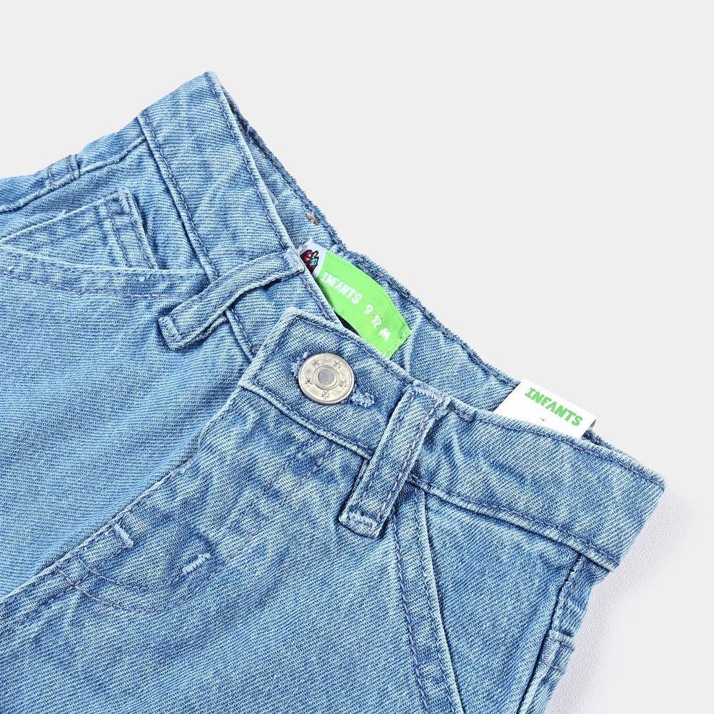 Infant Boys Denim Short Dino-LIGHT BLUE