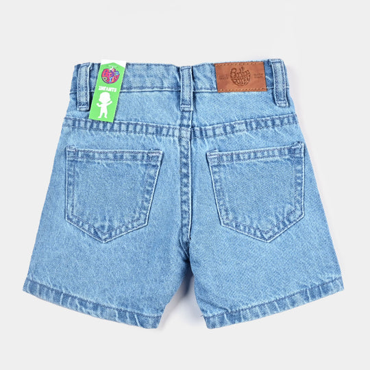 Infant Boys Denim Short Dino-LIGHT BLUE