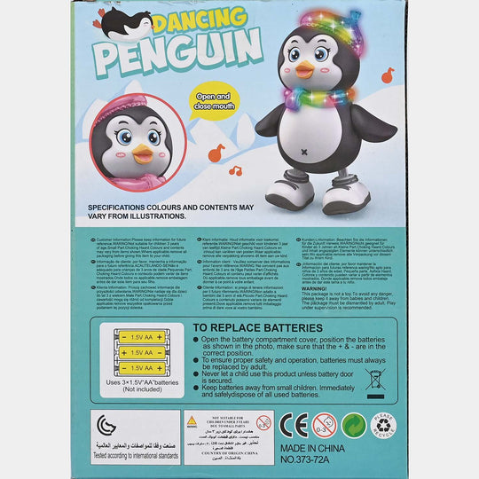 Electric Dancing Penguin Toy with Lights & Sound