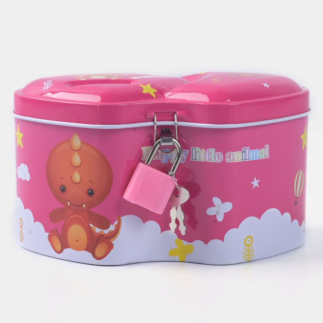 Metal Coin/Money With Lock Box For Kids