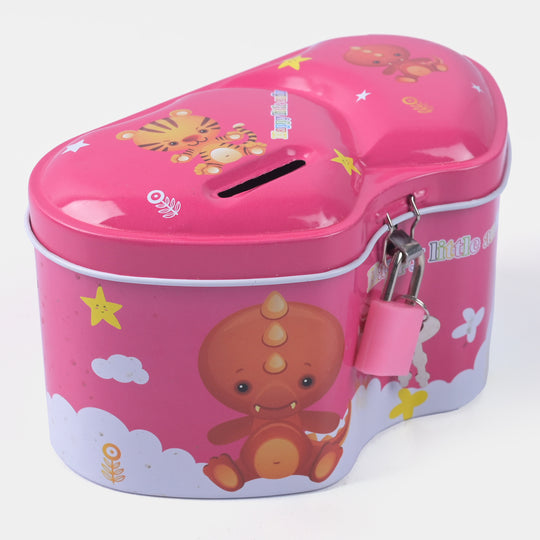 Metal Coin/Money With Lock Box For Kids