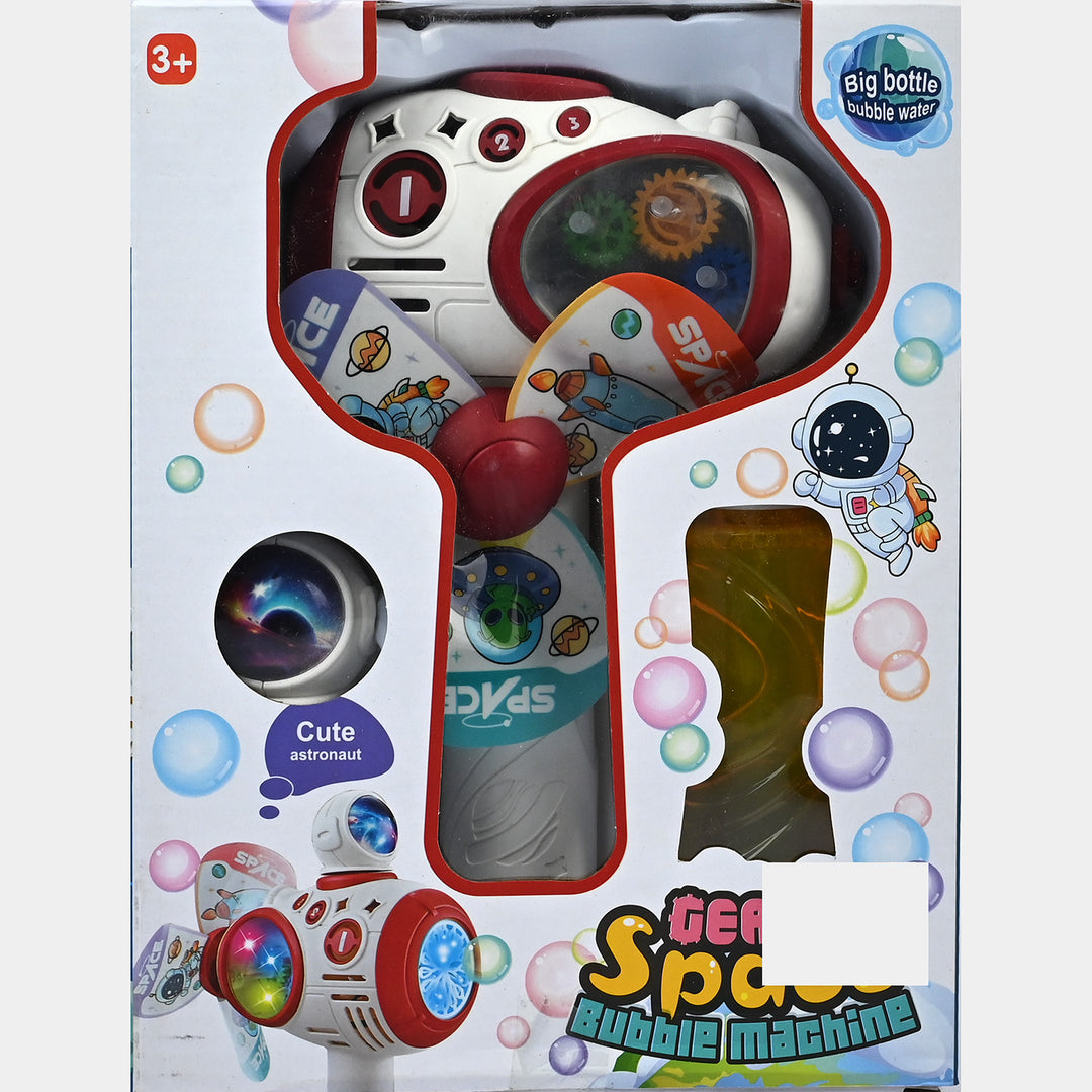 Bubble Machine Automatic Gear Sound And Light Machine Space Astronaut Toy