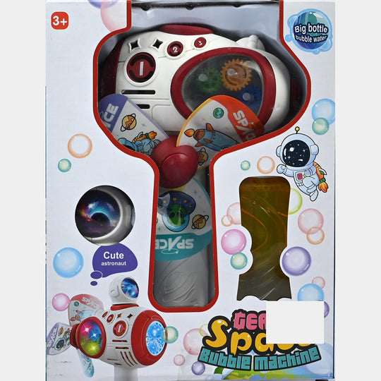 Bubble Machine Automatic Gear Sound And Light Machine Space Astronaut Toy
