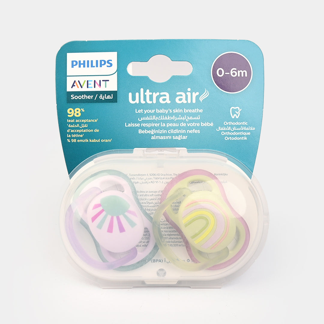Philips Avent Soother Air 0-6M Girl Sun Rainbow SCF085/59