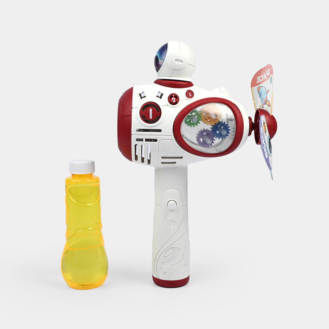 Bubble Machine Automatic Gear Sound And Light Machine Space Astronaut Toy