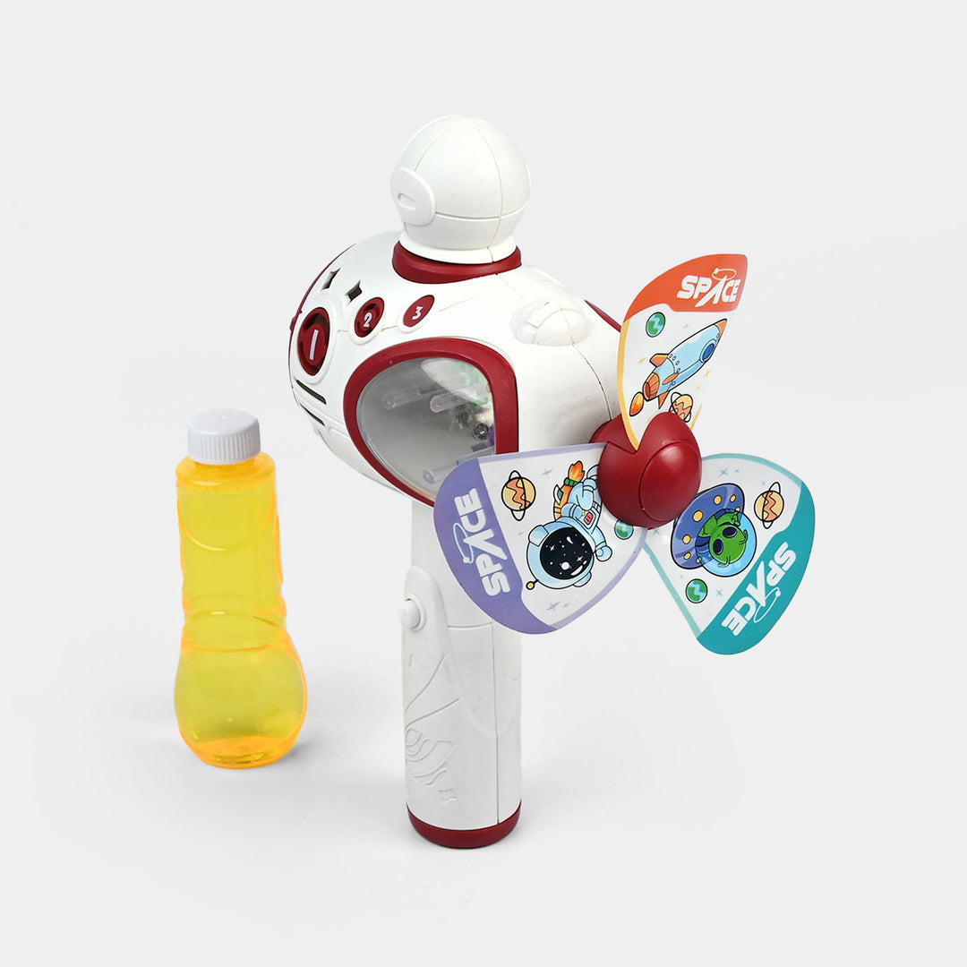 Bubble Machine Automatic Gear Sound And Light Machine Space Astronaut Toy