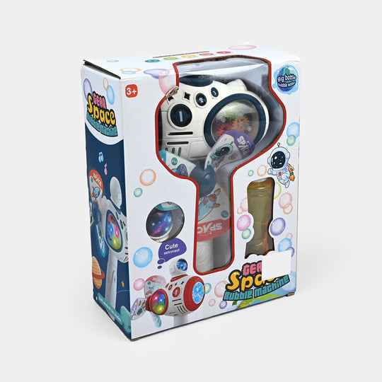 Bubble Machine Automatic Gear Sound And Light Machine Space Astronaut Toy