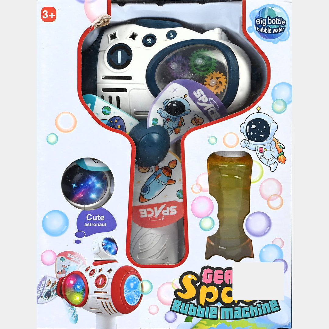 Bubble Machine Automatic Gear Sound And Light Machine Space Astronaut Toy