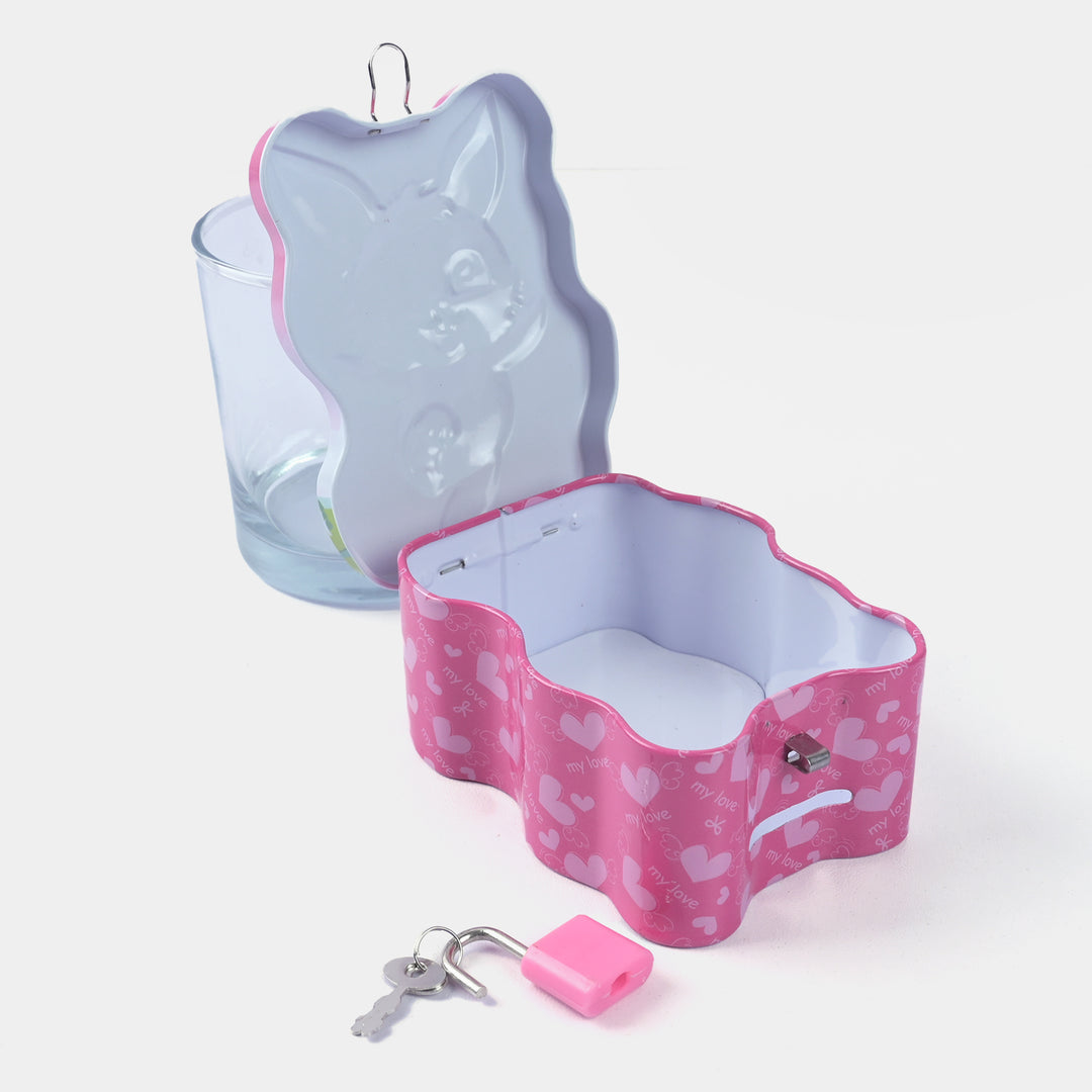 Metal Coin/Money With Lock Box For Kids