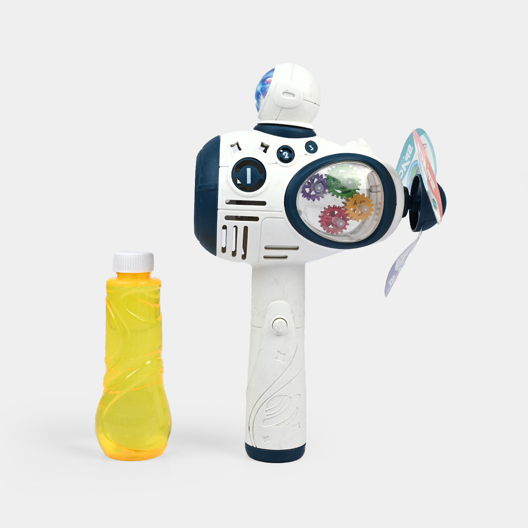 Bubble Machine Automatic Gear Sound And Light Machine Space Astronaut Toy