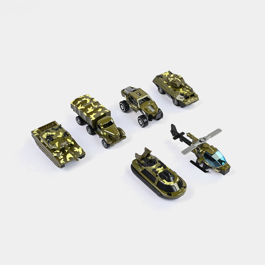 Alloy Slided Military Vehicles Set | Pack of 6