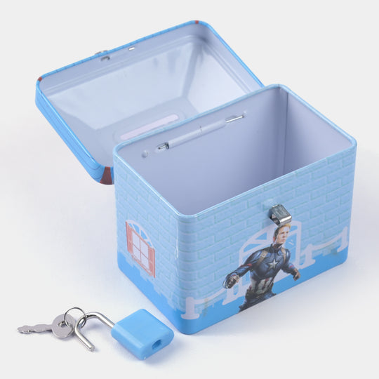 Metal Coin/Money With Lock Box For Kids