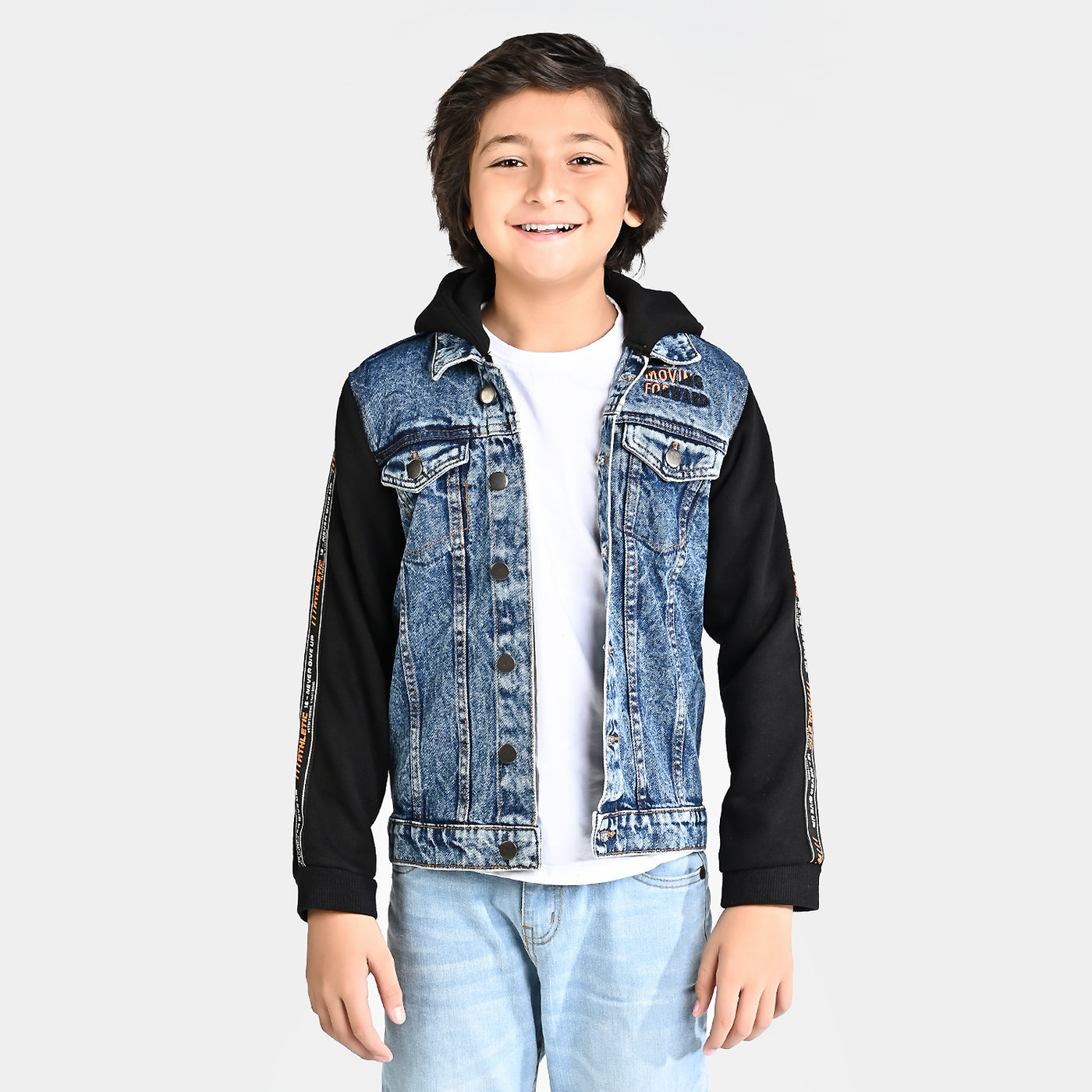 Boys Denim rigid Woven Jacket-LIGHT BLUE