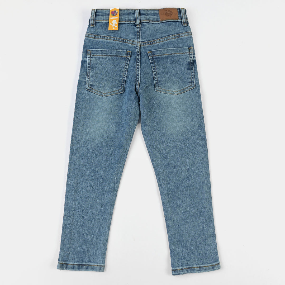 Girls Denim Pant Parachute-LIGHT BLUE