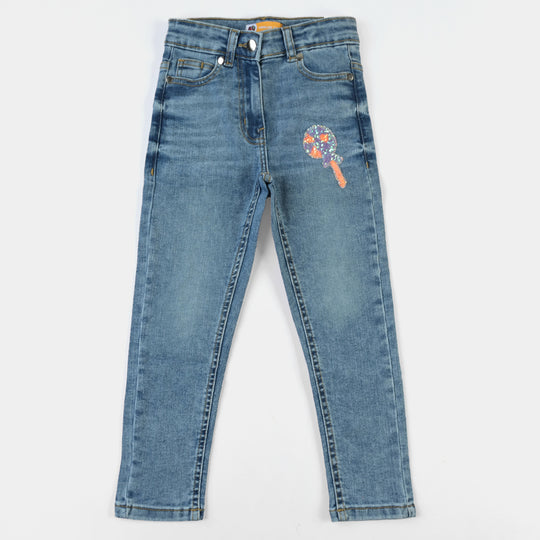 Girls Denim Pant lollipop-LIGHT BLUE