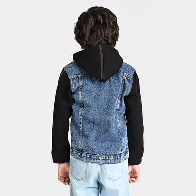 Boys Denim rigid Woven Jacket-LIGHT BLUE