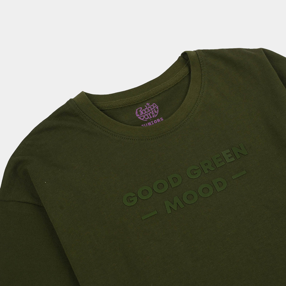 Boys Jersey/Terry T-Shirt (Mood) - Green