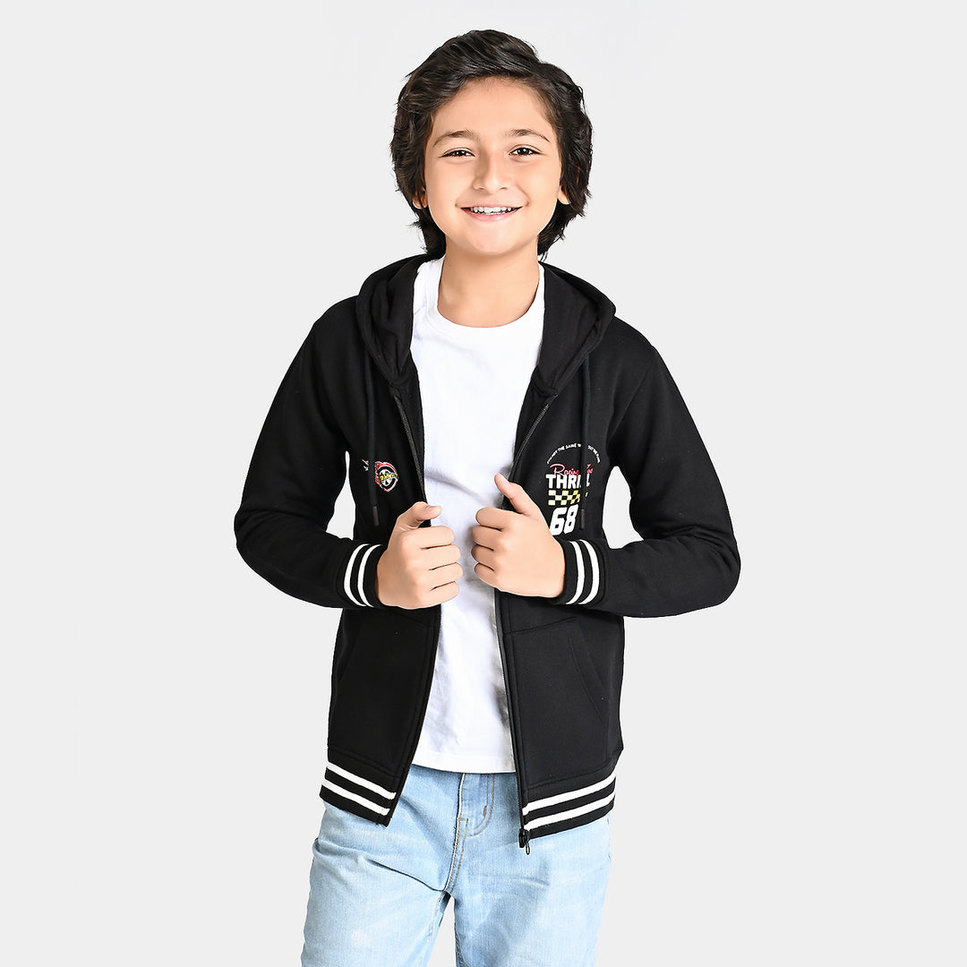 Boys Fleece Knitted Jacket Hot Wheels-Jet.Black