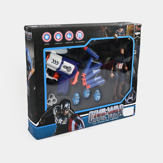 Action Figure Eva Soft Dart Blaster & Targets Set