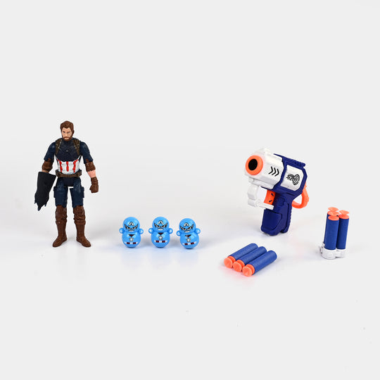 Action Figure Eva Soft Dart Blaster & Targets Set