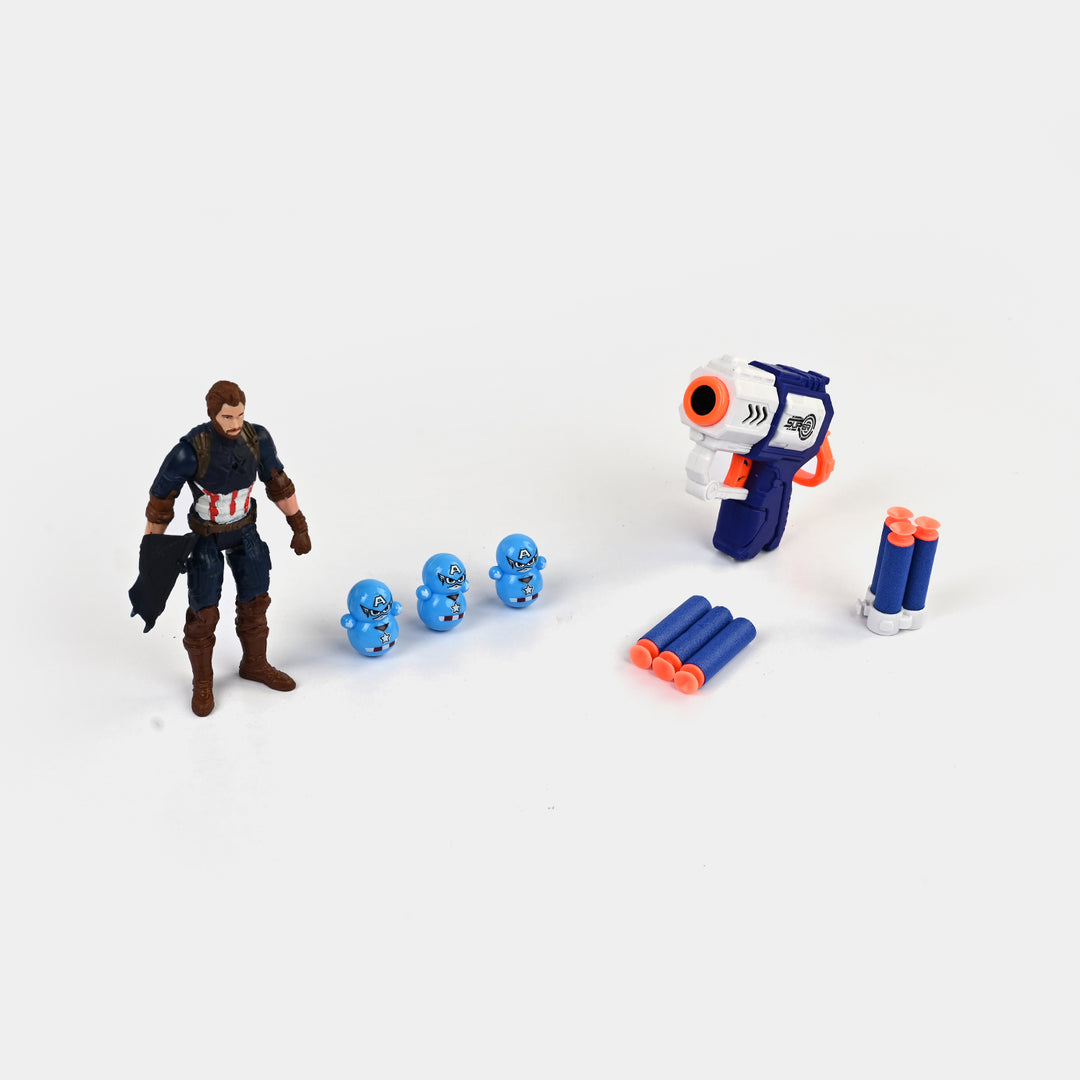 Action Figure Eva Soft Dart Blaster & Targets Set