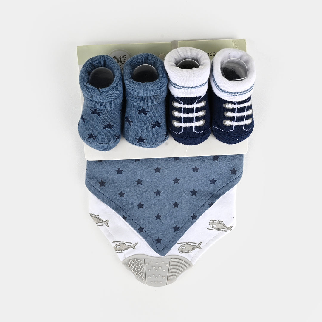 Bib Set 2Pcs With Teether & Socks
