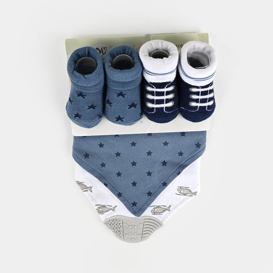 Bib Set 2Pcs With Teether & Socks