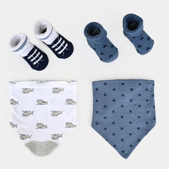 Bib Set 2Pcs With Teether & Socks