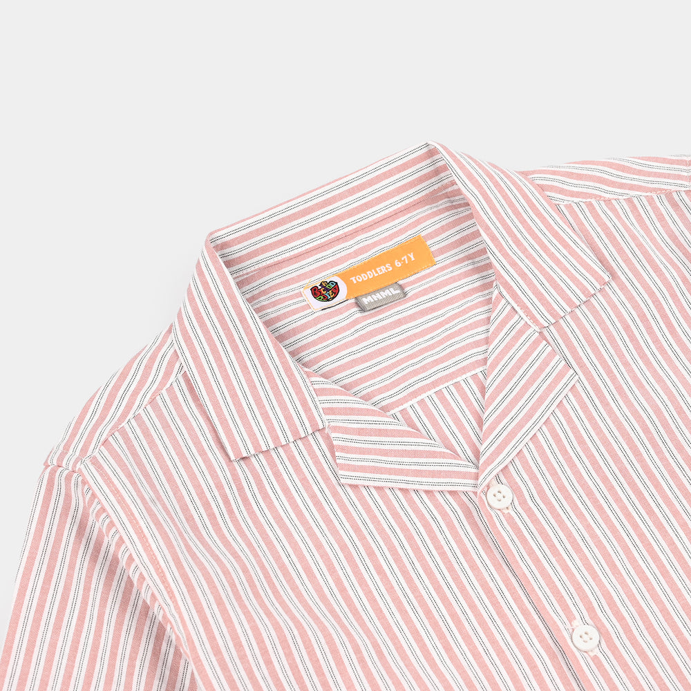 Boys Yarn Dyed Shirt (Folded) - Pink