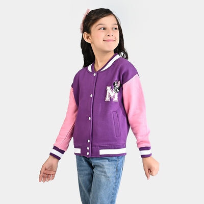 Girls Fleece Knitted Jacket Character