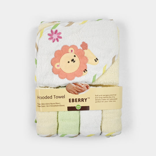 Baby Bath Towel + 4PCs Face Towel