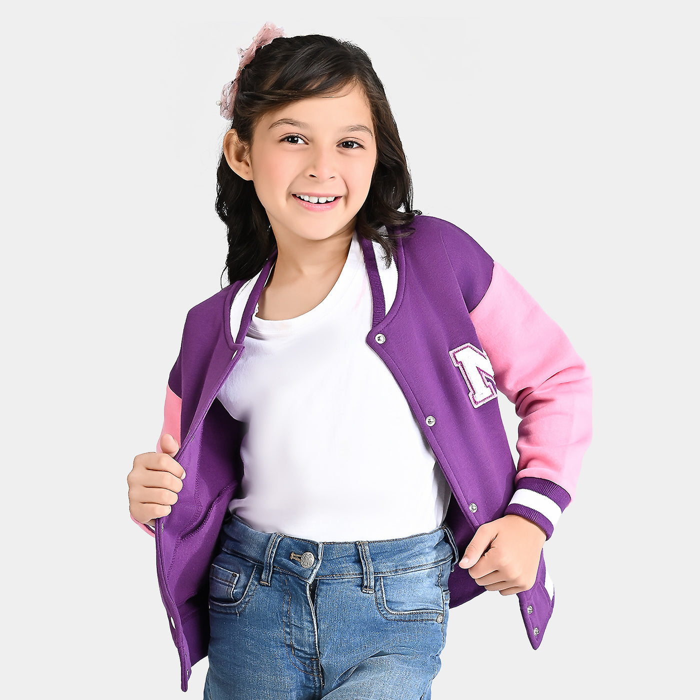 Girls Fleece Knitted Jacket Character