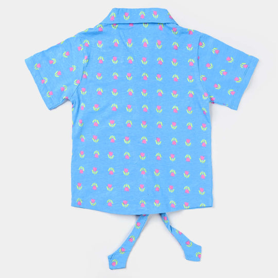 Girls Jersey/Terry 2 Piece Suit Tulip - Blue