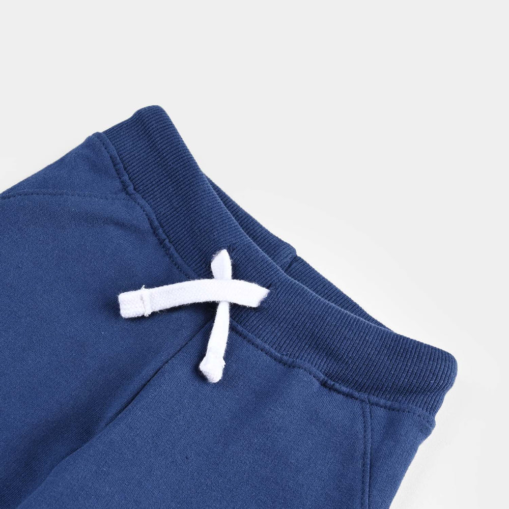 Infant Boys Cotton Terry Pyjama Panda-Navy Blue