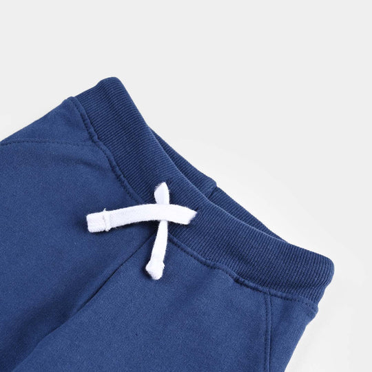 Infant Boys Cotton Terry Pyjama Panda-Navy Blue